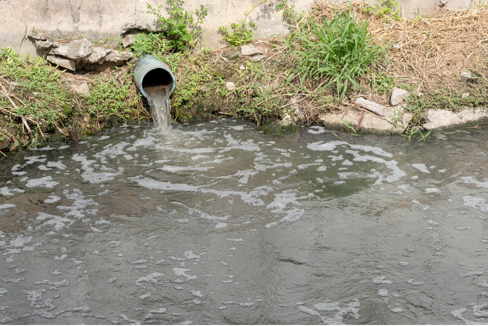 an image of a stormwater pond in Georgia